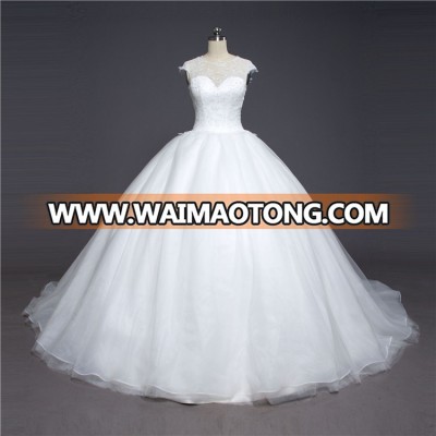 Wedding Dress Bridal Gown 2018 Princess Sweetheart Cap Sleeve Ball Gown Bridal Dress