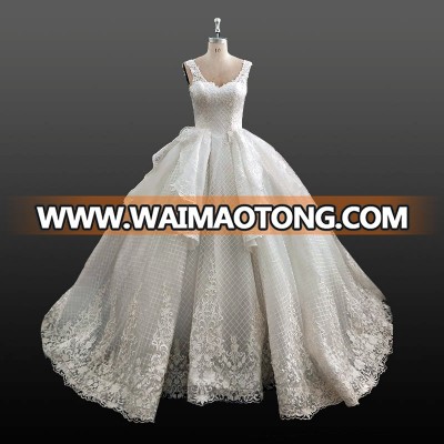 New Arrival Luxury Wedding Dresses In Dubai Lace Puffy Ball Gown Bridal Gowns